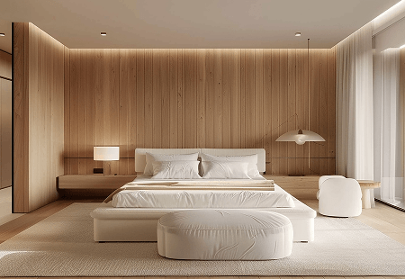 Modern interior design clean lines Bengaluru home by Entrust